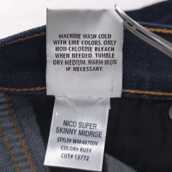 HUDSON USA MADE NICO SUPER SKINNY MIDRISE Jeans RUFF WM407DIV Size 27 - Picture 12 of 12